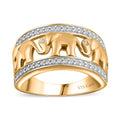 Karis White Diamond Accent Elephant Ring in 18K YG Plated (Size 5.0) - Sticky add to cart bar