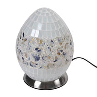 Mosaic Glass Egg Lamp Holder with 1.6M Wire (7.6x7.6x10.4) (Voltage 110V, 40W, E26, Without Bulb)