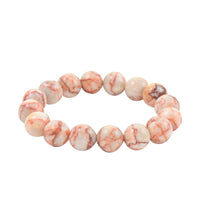 Red Mesh Work Jasper Beaded Stretch Bracelet 100.00 ctw