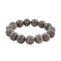 Snow Flake Obsidian Beaded Stretch Bracelet 100.00 ctw - Sticky add to cart bar