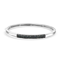 Premium Narsipatnam Alexandrite 2.25 ctw Bangle Bracelet in Rhodium Over Sterling Silver (7.25 In)