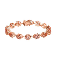 Epic Deal Morganique Quartz Link Bracelet in 18K Vermeil RG Over Sterling Silver (6.50 In) 28.10 ctw