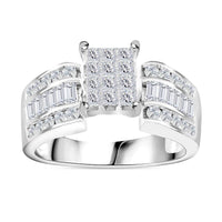 Ankur Treasure Chest 14K White Gold Diamond (G-H SI3-I1) Ring (5.15 g) 1.00 ctw