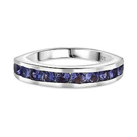 Tanzanite 0.92 ctw Ring in Rhodium Over Sterling Silver (Size 9)