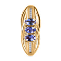 Tanzanite and Diamond 0.65 ctw Pendant without Chain in 18K Vermeil Yellow Gold Over Sterling Silver - Sticky add to cart bar
