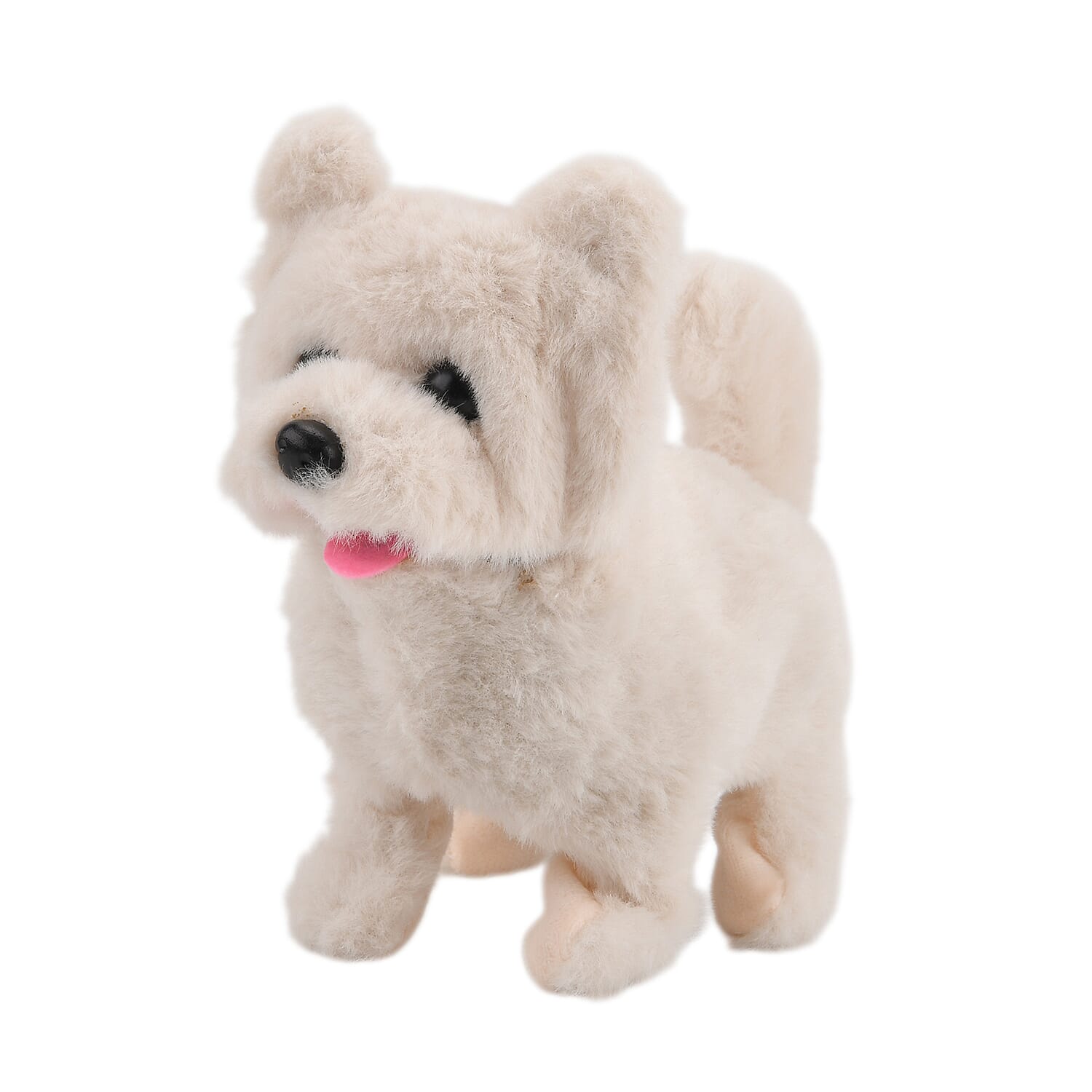 Yellow Walking Plush Dog (6.3") (2xAA Battery Not Included)