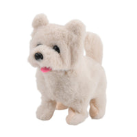 Yellow Walking Plush Dog (6.3") (2xAA Battery Not Included)