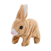 Yellow Walking Plush Rabbit (6.3") (2xAA Battery Not Included)