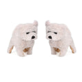 Doorbuster Set of 2 White Walking Plush Dog (2xAA Battery Not Included) - Sticky add to cart bar