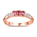 Premium Mahenge Spinel, Diamond Ring in 18K Vermeil RG Over Sterling Silver (Size 10.0) 0.65 ctw - Sticky add to cart bar