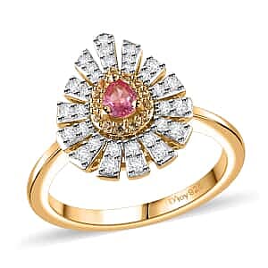 Premium Mahenge Spinel, Multi Gemstone Ring in 18K Vermeil YG Over Sterling Silver 0.65 ctw