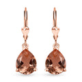 Morganique Quartz (Triplet) Lever Back Earrings in 18K Vermeil Rose Gold Over Sterling Silver 6.90 ctw - Sticky add to cart bar