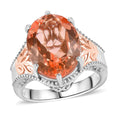 Karis Morganique Quartz (Triplet) Solitaire Ring in 18K YG Plated and Platinum Bond (Size 10.0) 9.40 ctw - Sticky add to cart bar