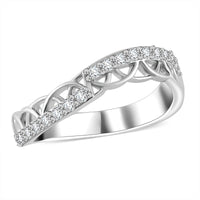Simulated Diamond Ring in Silvertone (Size 10.0)