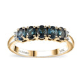 Luxoro 10K Yellow Gold Premium Monte Belo Indicolite, Diamond (I2) Ring (Size 6.0) 1.10 ctw - Sticky add to cart bar