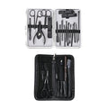 Stainless Steel 24pcs Manicure Set with Black Faux Leather Case - Sticky add to cart bar