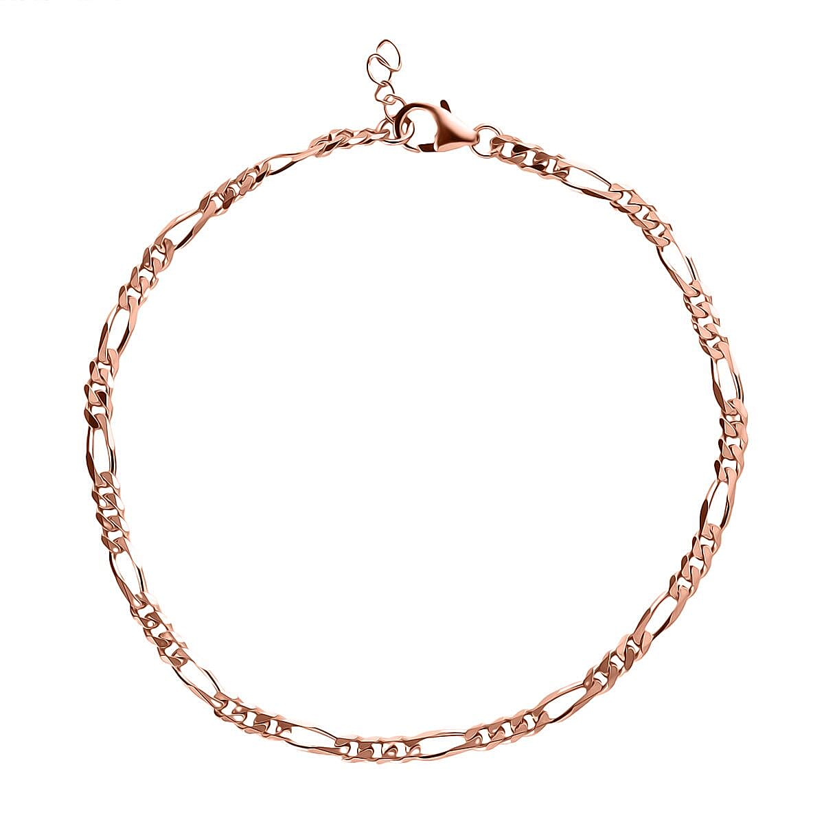 14K RG Over Sterling Silver Anklet (9 Inches) (5.28 g)