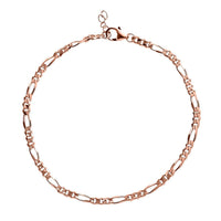 14K RG Over Sterling Silver Anklet (9 Inches) (5.28 g)
