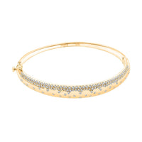 Clarte Sul Mare Collection Moissanite Bangle Bracelet in Vermeil YG Over Sterling Silver (6.50 In) 1.20 ctw