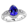 Certified and appraied  Rhapsody 950 Platinum AAAA Tanzanite and E-F VS Diamond Ring (Size 9.0) 7 Grams 3.00 ctw - Sticky add to cart bar