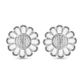 White Diamond Accent Solitaire Stud Earrings in Sterling Silver - Sticky add to cart bar