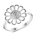 Diamond Accent Floral Diamond Ring in Sterling Silver (Size 10.0) - Sticky add to cart bar