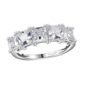 Simulated Diamond 5 Stone Ring in Sterling Silver - Sticky add to cart bar