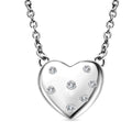D'Joy Simulated Diamond Heart Necklace in Stainless Steel 18 Inches - Sticky add to cart bar