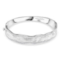 Clarte Sable Collection Moissanite Bangle Bracelet in Vermeil YG Over Sterling Silver (6.50 In) 1.00 ctw - Sticky add to cart bar