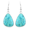 Blue Turquoise Earrings in Sterling Silver 30.00 ctw - Sticky add to cart bar