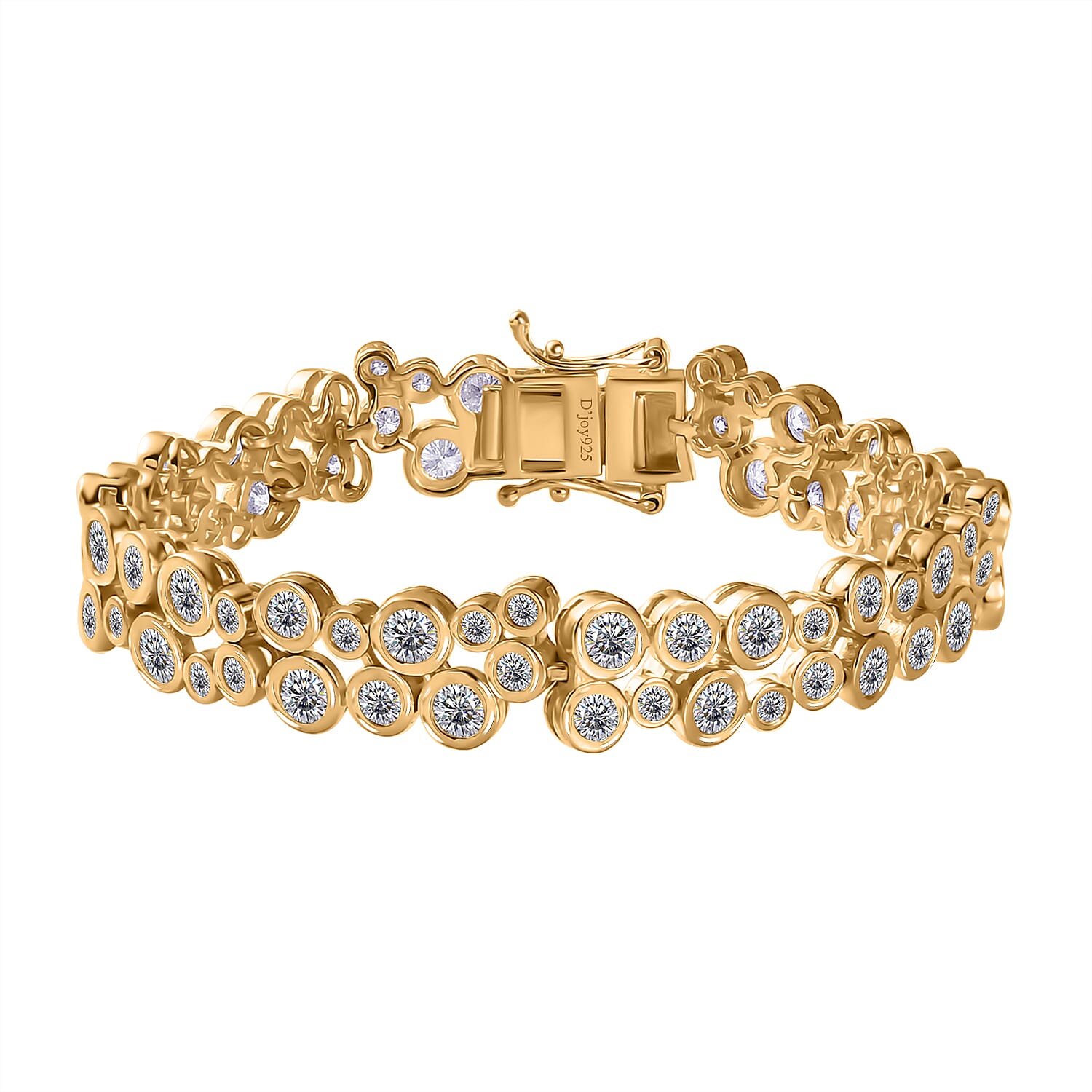 Moissanite Bracelet in 18K Vermeil YG Over Sterling Silver (6.50 In) 8.60 ctw