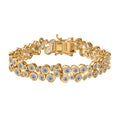 Moissanite Bracelet in 18K Vermeil YG Over Sterling Silver (6.50 In) 8.60 ctw - Sticky add to cart bar