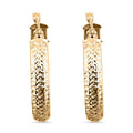Diamond Cut Hoop Earrings in 10K Yellow Gold 1.50 Grams - Sticky add to cart bar