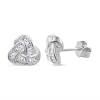 Simulated Diamond 2.20 ctw Earrings in Rhodium Over Sterling Silver