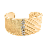 Clarte Kaleidoscope Collection Moissanite Cuff Bracelet in Vermeil YG Over Sterling Silver (6.50 In) 0.50 ctw