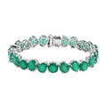 Karis Green Onyx 40.60 ctw Bracelet in Platinum Bond (7.25 In) - Sticky add to cart bar