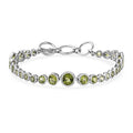 Karis Peridot Bracelet in Platinum Bond (6.50-8.00In) 9.00 ctw - Sticky add to cart bar