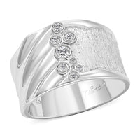 Clarte Kaleidoscope Collection Moissanite Ring in Vermeil Yellow Gold Over Sterling Silver (Size 10.0) 0.20 ctw