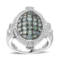 TLV Narsipatnam Alexandrite, White Zircon Ring in Rhodium Over Sterling Silver (Size 10.0) 2.40 ctw - Sticky add to cart bar