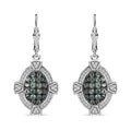 TLV Narsipatnam Alexandrite, White Zircon Lever Back Earrings in Rhodium Over Sterling Silver 2.30 ctw - Sticky add to cart bar