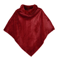 Black Faux Fur Collar Shawl (40.94"x32.67")