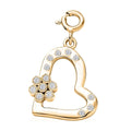 Moissanite 0.15 ctw Heart Charm in 18K Vermeil Yellow Gold Over Sterling Silver - Sticky add to cart bar