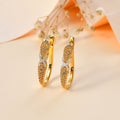 Karis Diamond Accent Hoop Earrings in 18K Yellow Gold Plated - Sticky add to cart bar