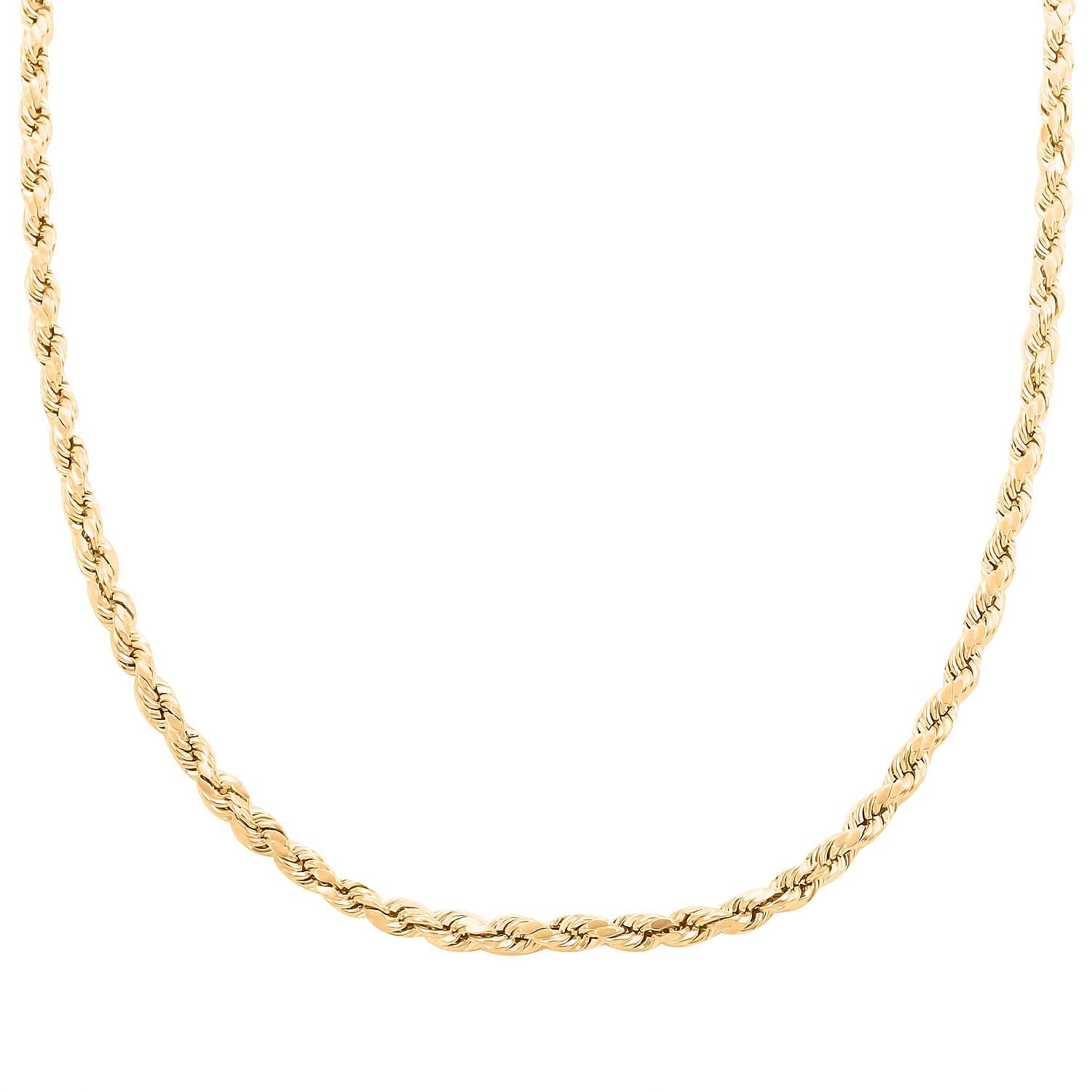 6mm Rope Chain Necklace in 10K Yellow Gold 13.60 Grams 26 Inches