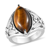 Malagasy Labradorite Solitaire Ring in Stainless Steel (Size 10.0) 7.30 ctw