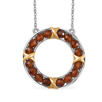 Karis African Amethyst 10.00 ctw Circle Necklace 18K YG Plated, Platinum Bond and Stainless Steel 18 Inches