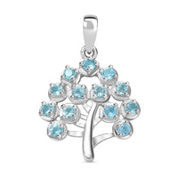 Paraiba Apatite 1.00 ctw Pendant without Chain in Platinum Over Sterling Silver