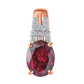 Luxoro 10K Rose Gold Premium Orissa Rhodolite Garnet and G-H I2 Diamond Pendant without Chain 2.30 ctw - Sticky add to cart bar
