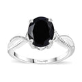 Thai Black Spinel 3.30 ctw Infinity Shank Ring in Sterling Silver (Size 10.0) - Sticky add to cart bar