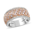 NY Closeout 14K Rose Gold I1 Natural Pink and White Diamond Ring (Size 6.5) 7.30 Grams 1.00 ctw - Sticky add to cart bar